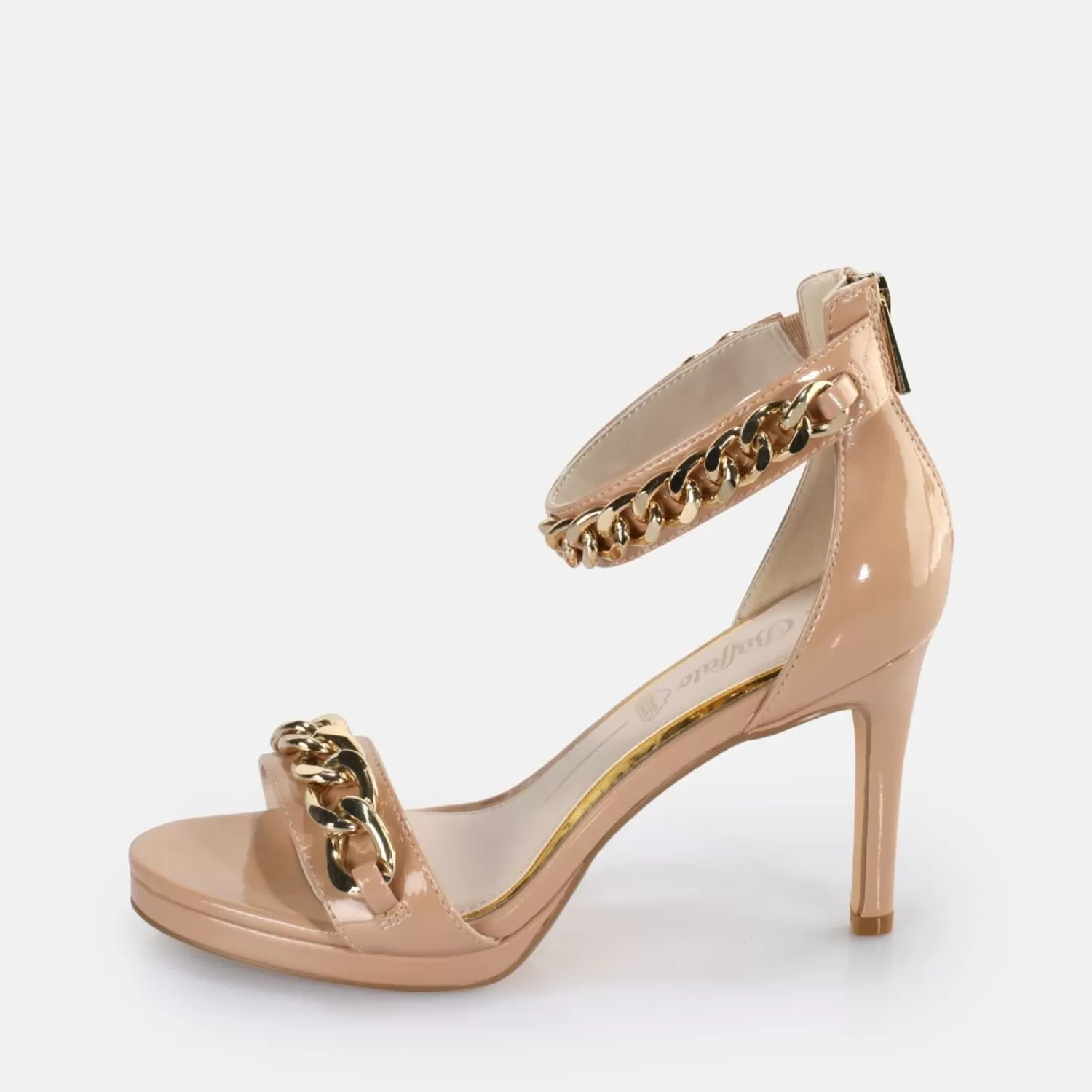 Clearance Serena Chain Heeled Sandal Vegan Women Occasion Shoes